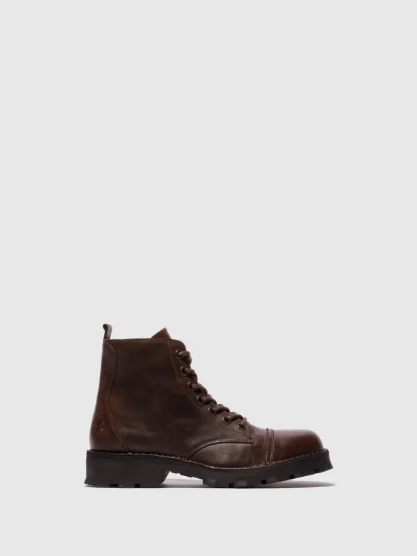 Lace-up Ankle Boots KLAM217FLY DK.BROWN made by Fly London