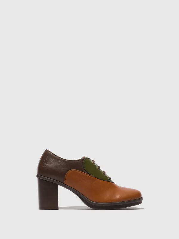 Lace-up Shoes GEIL547FLY TAN/SEA KELP/DK.BROWN made by Fly London