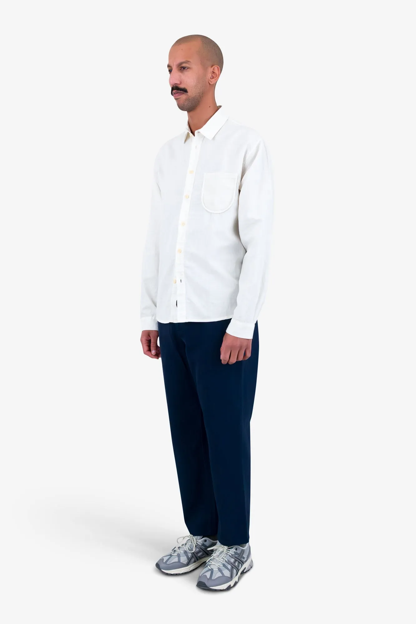 Contrast Pocket Shirt - Ecru sold by Folk product image thumbnail 3