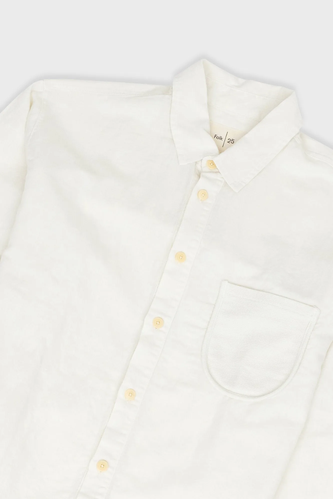 Contrast Pocket Shirt - Ecru sold by Folk product image thumbnail 5
