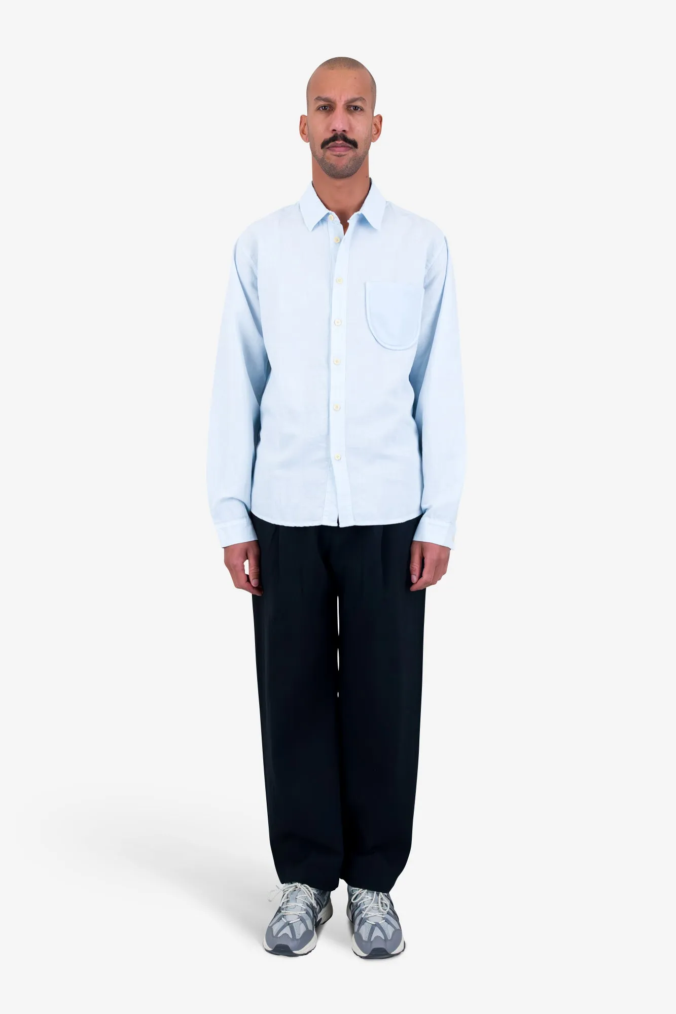 Contrast Pocket Shirt - Soft Blue sold by Folk product image thumbnail 2