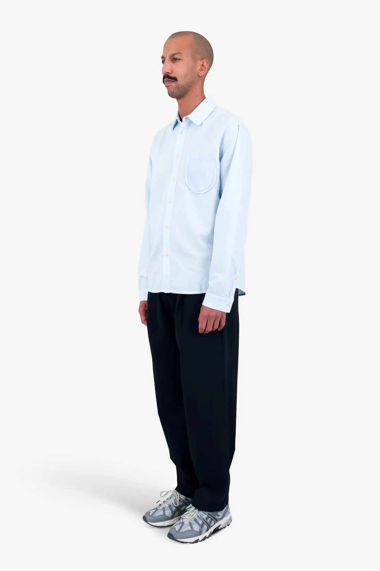 Contrast Pocket Shirt - Soft Blue sold by Folk product image thumbnail 3