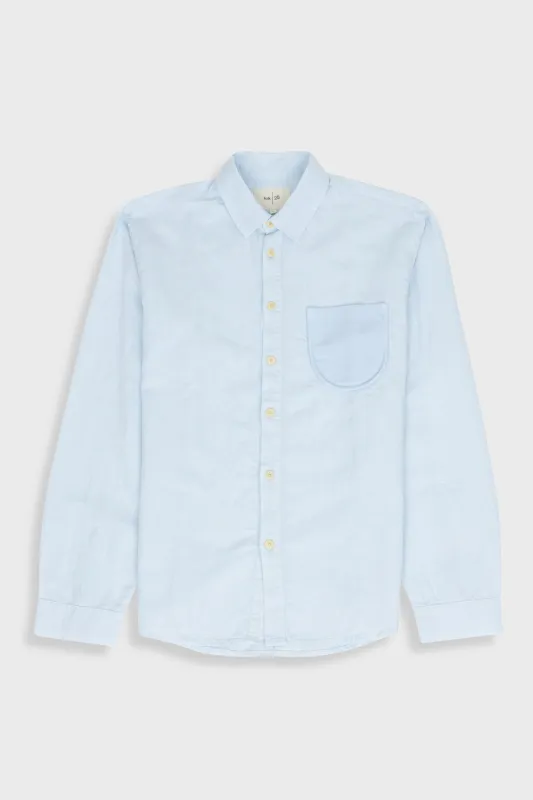 Contrast Pocket Shirt - Soft Blue sold by Folk
