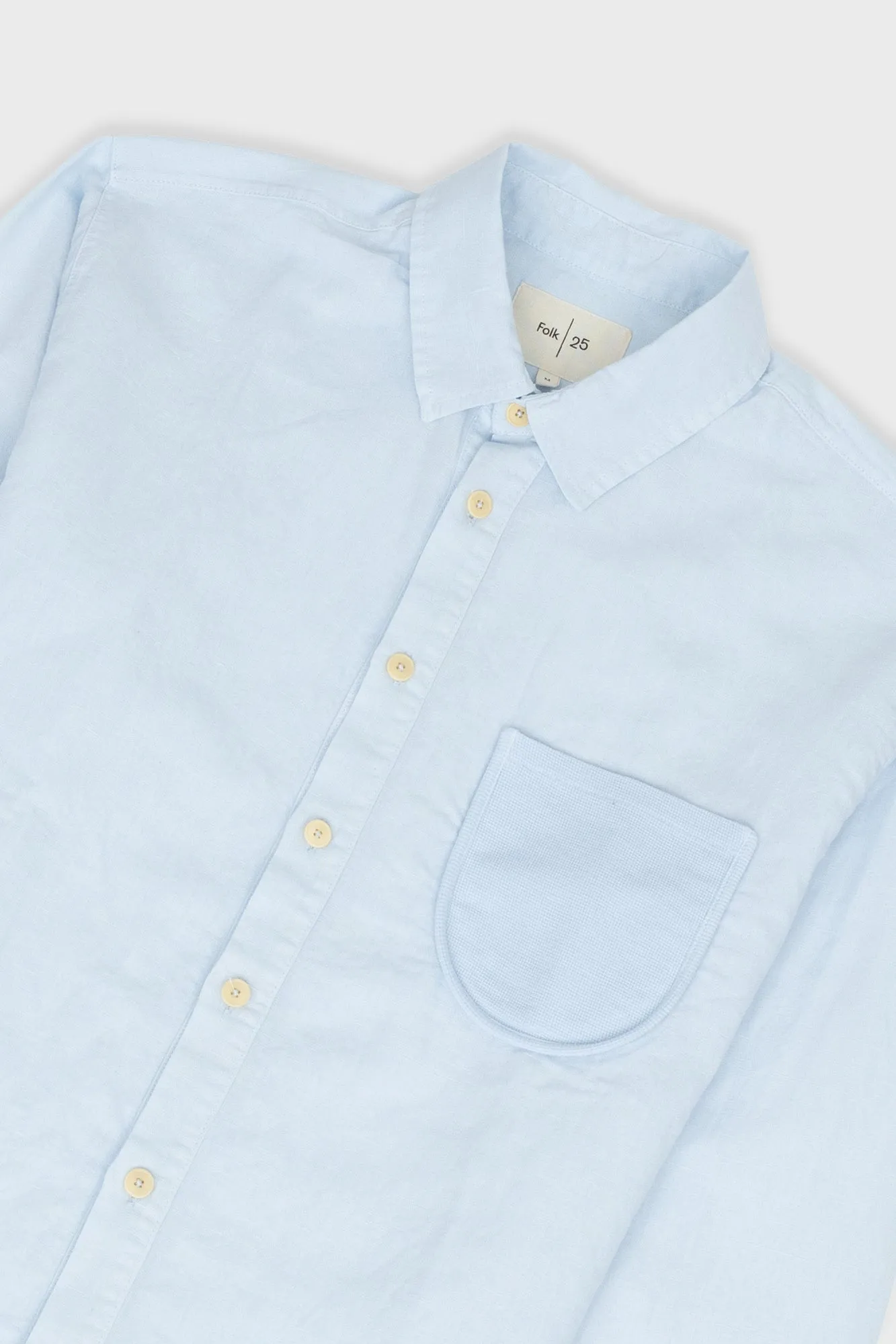 Contrast Pocket Shirt - Soft Blue sold by Folk product image thumbnail 5