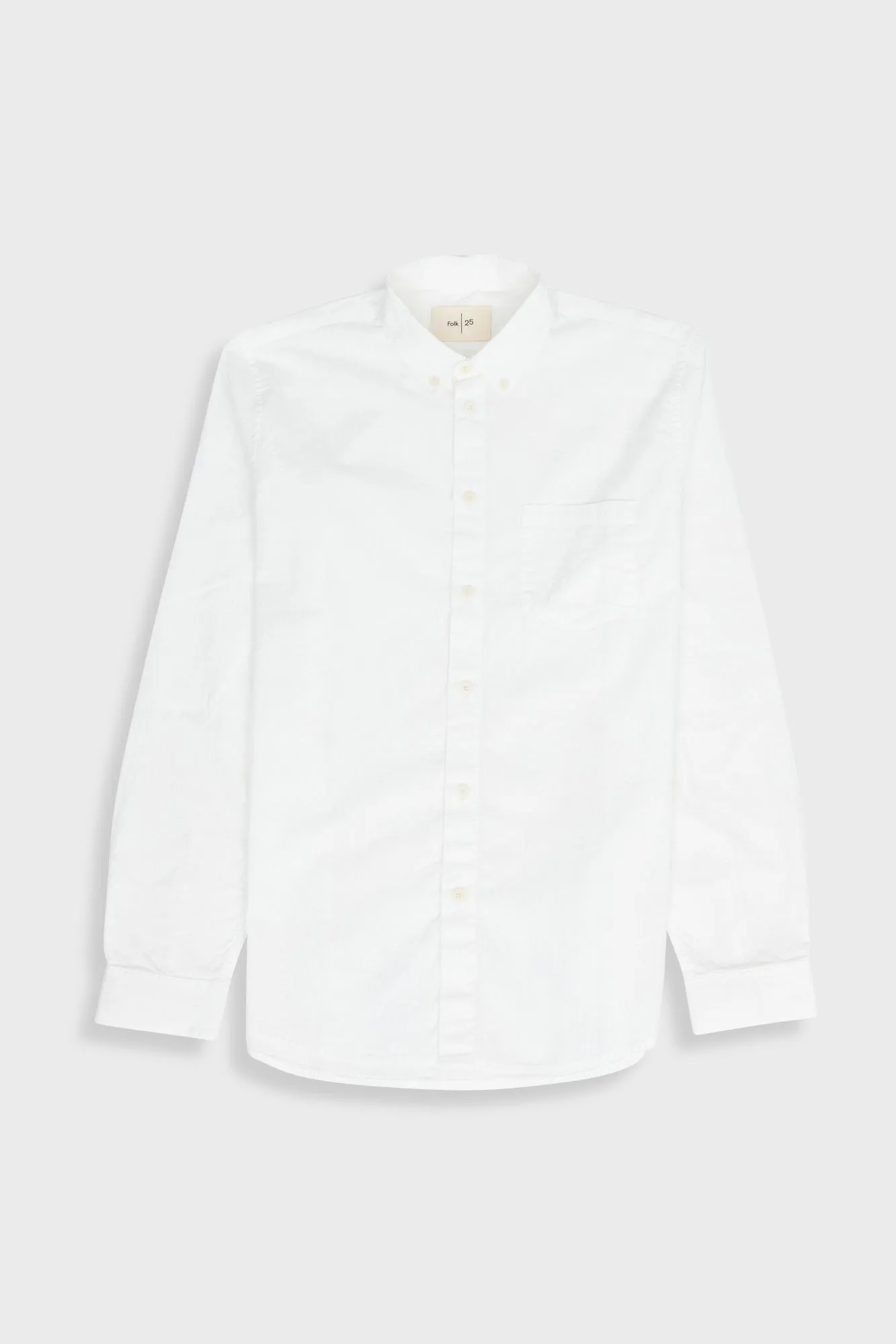 Relaxed Fit Shirt - White Fine Stripe sold by Folk
