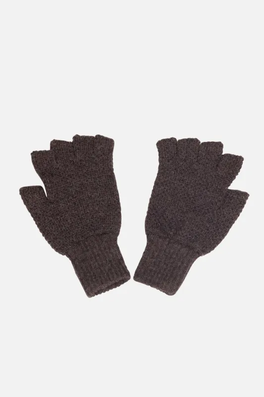 Cuillin Fingerless Gloves - Brown sold by Folk