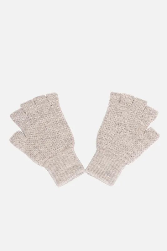 Cuillin Fingerless Gloves - Oat sold by Folk