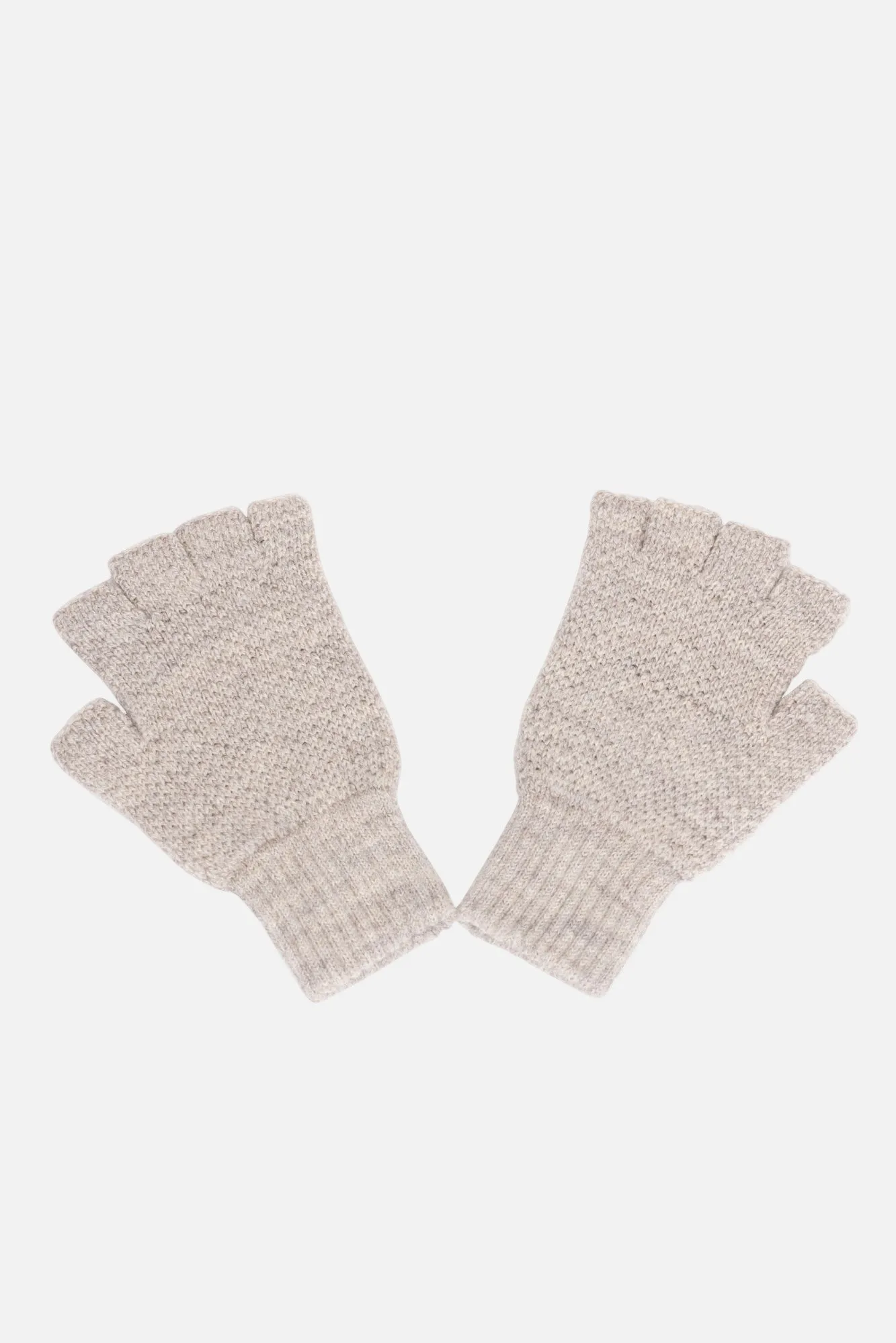 Cuillin Fingerless Gloves - Oat sold by Folk