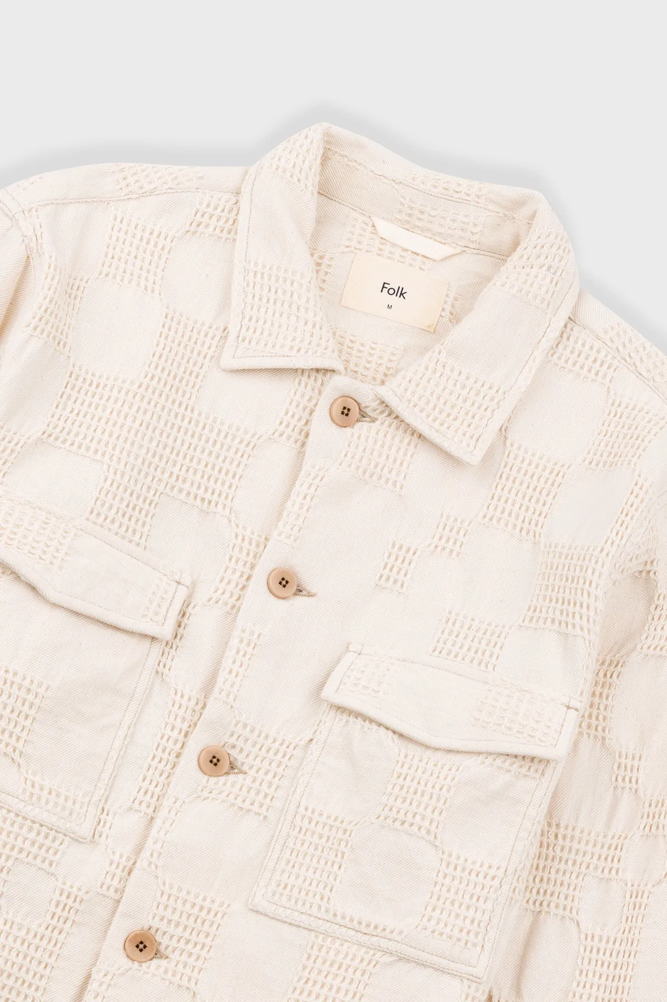 Zaki Jacket - Ecru Waffle Check sold by Folk product image thumbnail 5