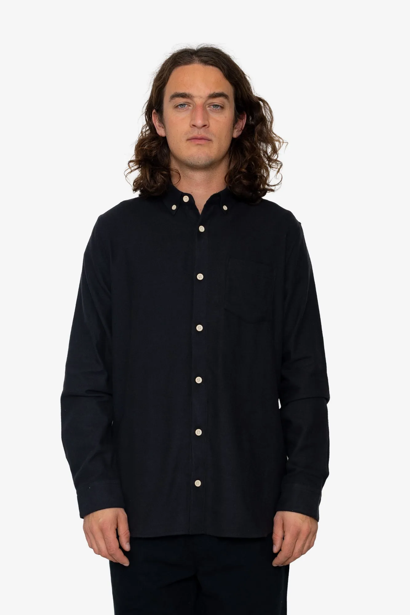 Classic Shirt - Black Flannel sold by Folk