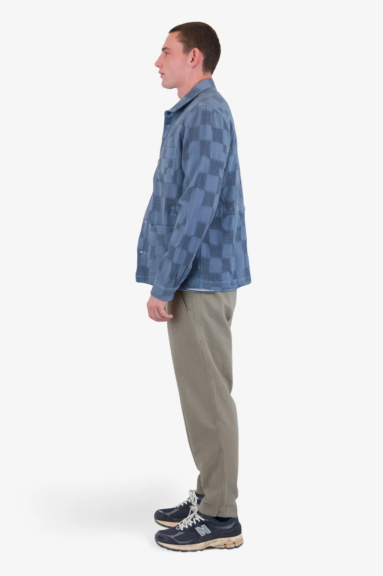 Assembly Jacket - Soft Blue Waffle Check sold by Folk product image thumbnail 4