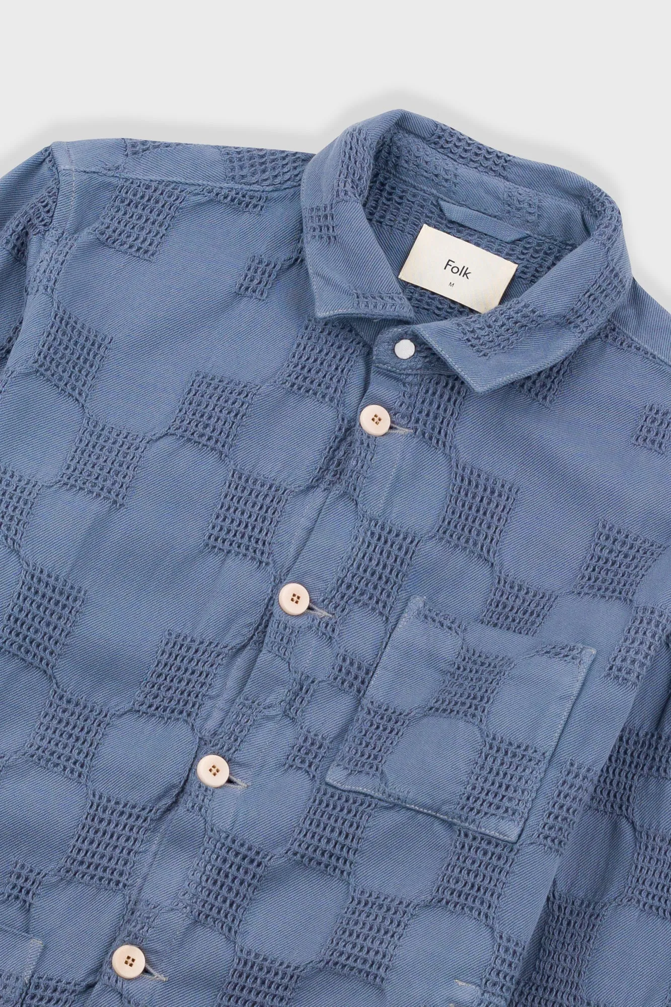 Assembly Jacket - Soft Blue Waffle Check sold by Folk product image thumbnail 5