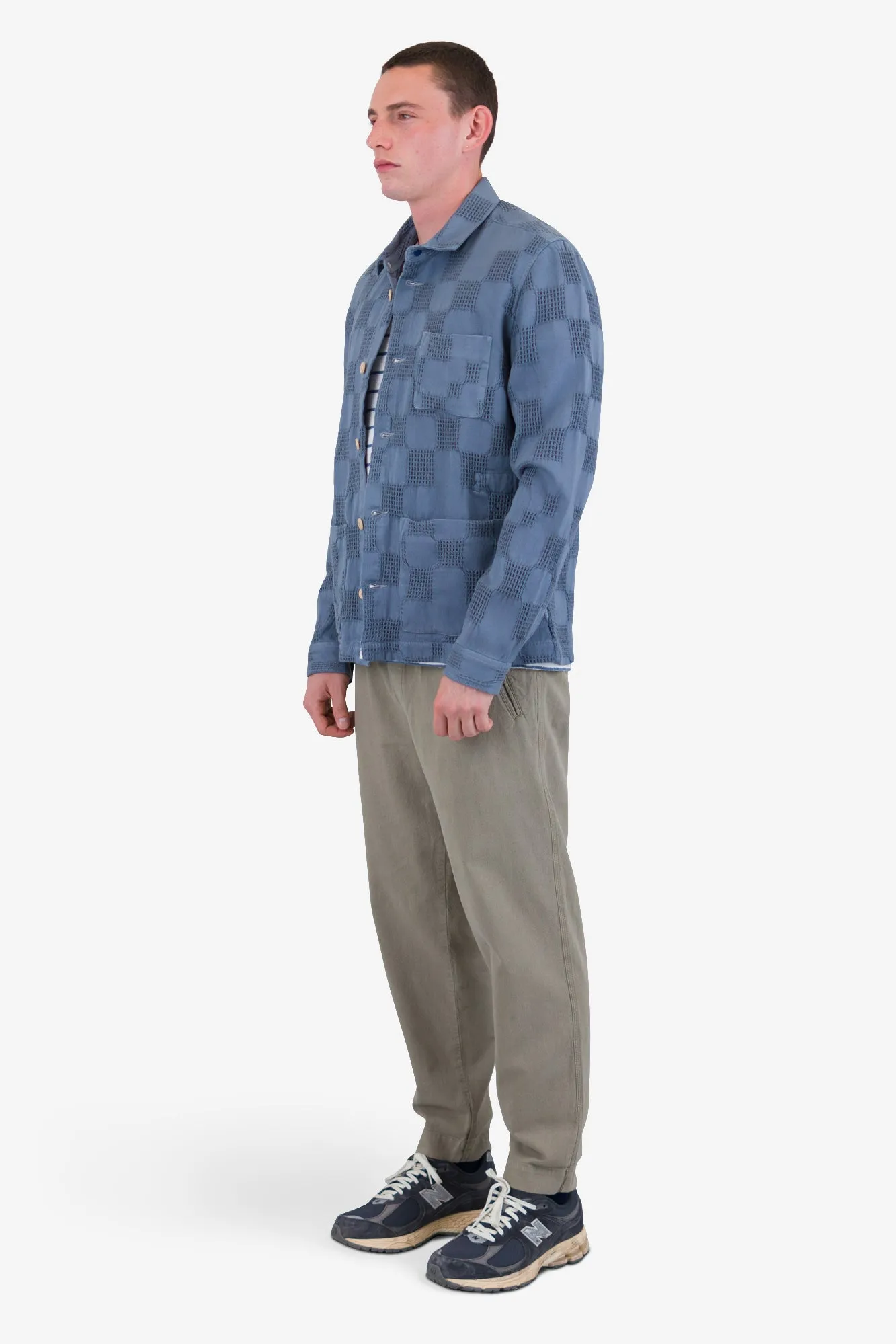 Assembly Jacket - Soft Blue Waffle Check sold by Folk product image thumbnail 3