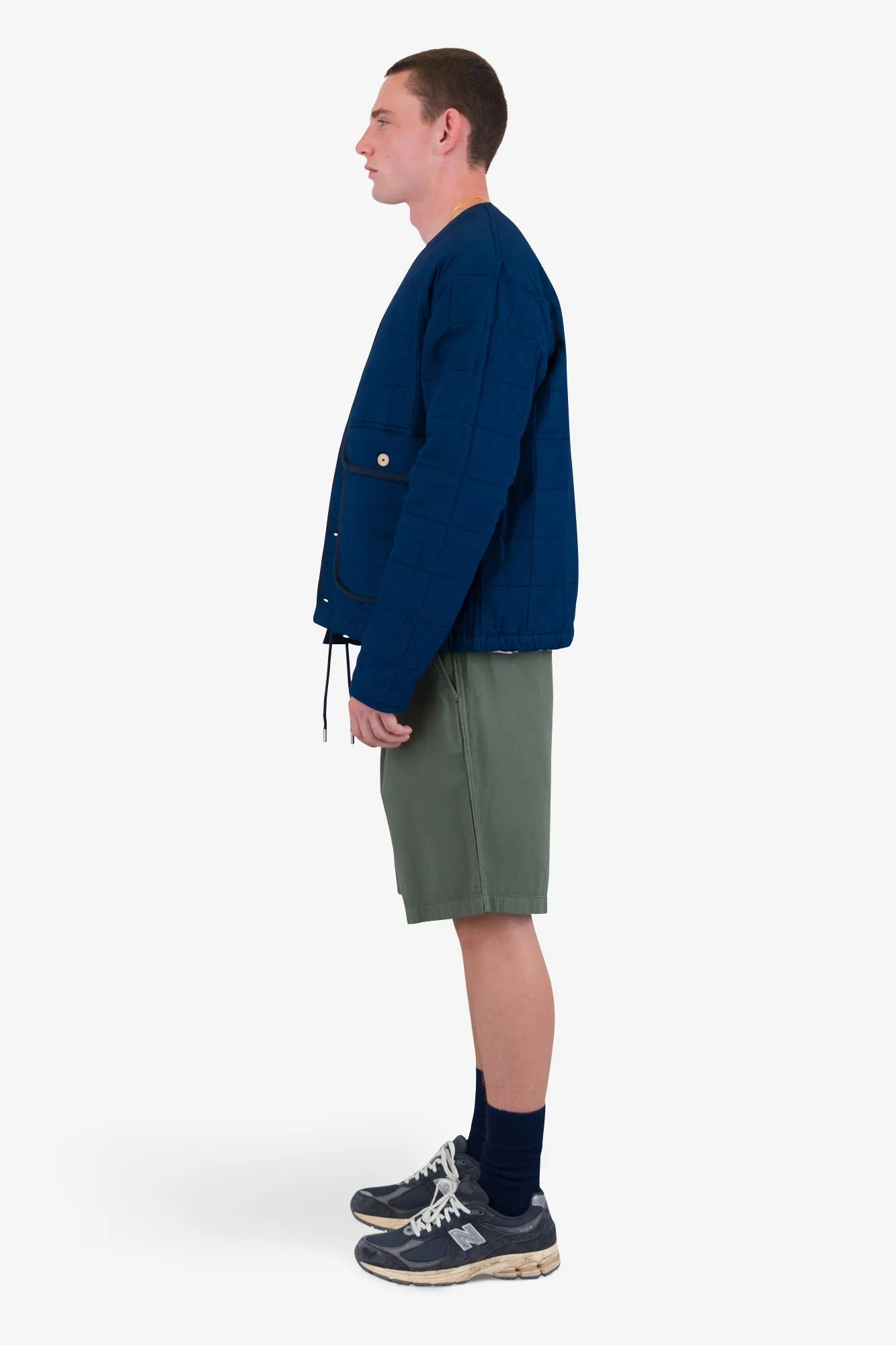 Lightweight Liner Jacket - Indigo Microcheck sold by Folk product image thumbnail 4