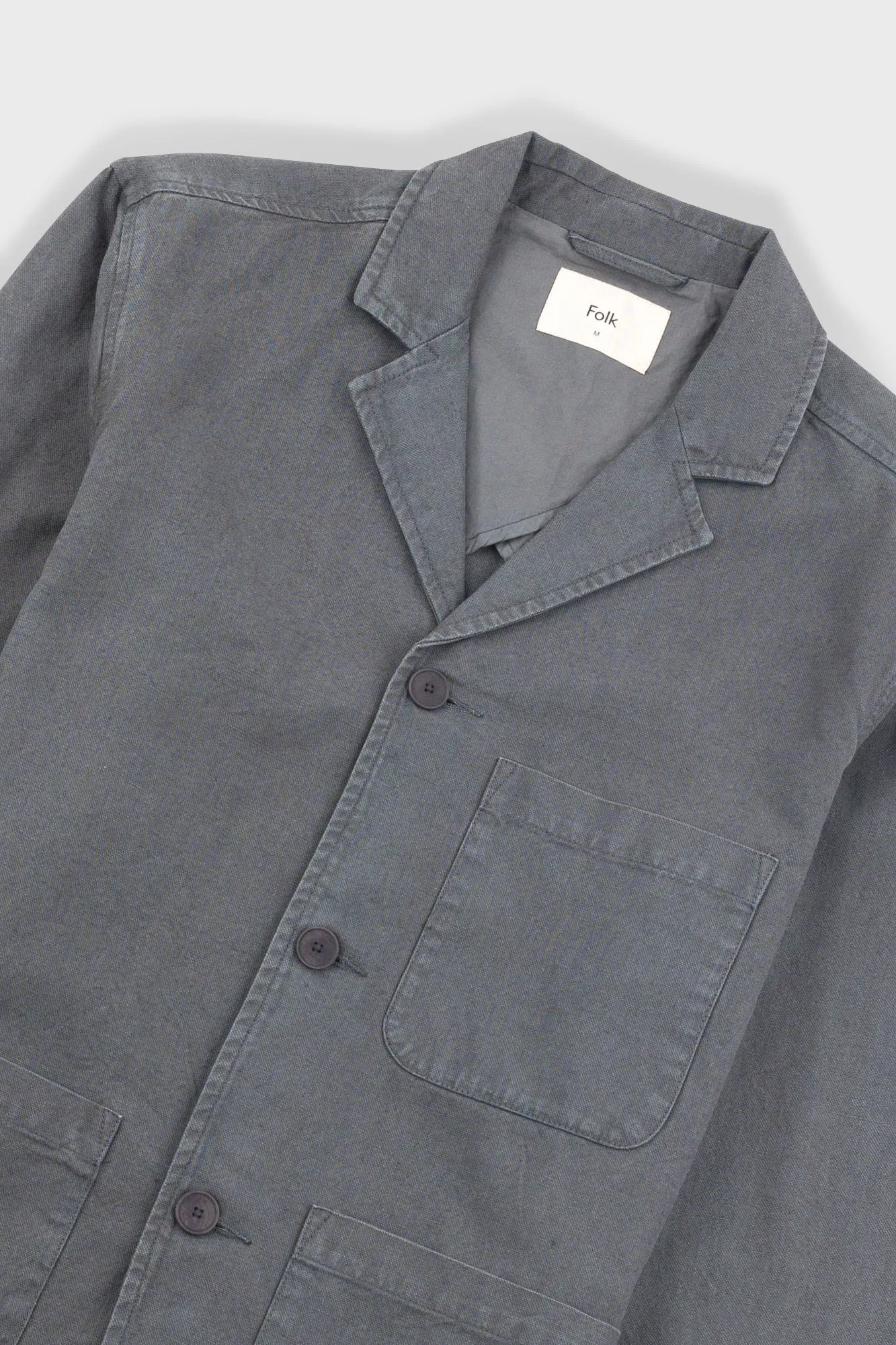 Wide Fit Blazer - Charcoal Hemp Canvas sold by Folk product image thumbnail 5
