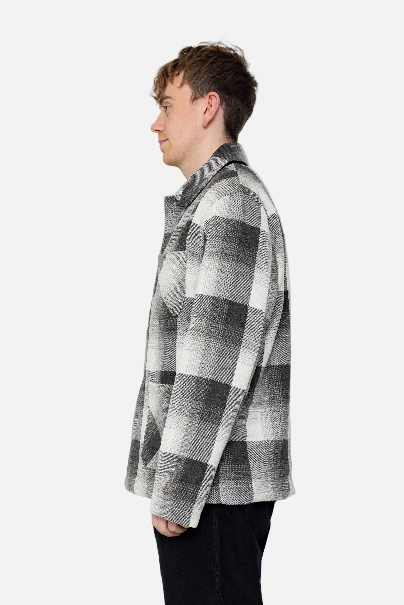 Thomas Overshirt - Charcoal / Ecru sold by Folk product image thumbnail 3