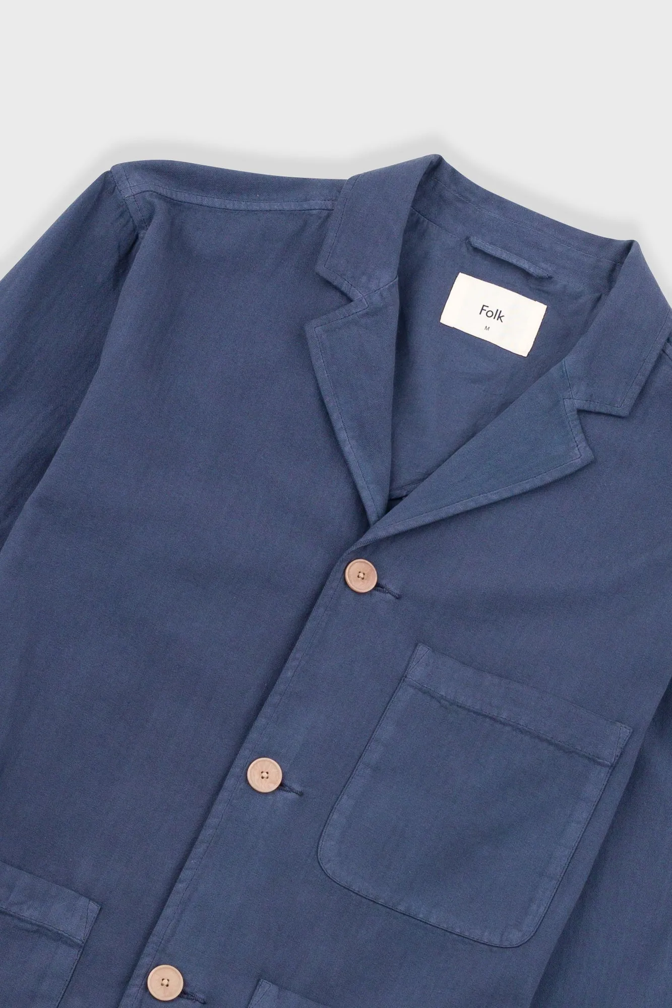 Wide Fit Blazer - Soft Navy Herringbone sold by Folk product image thumbnail 5