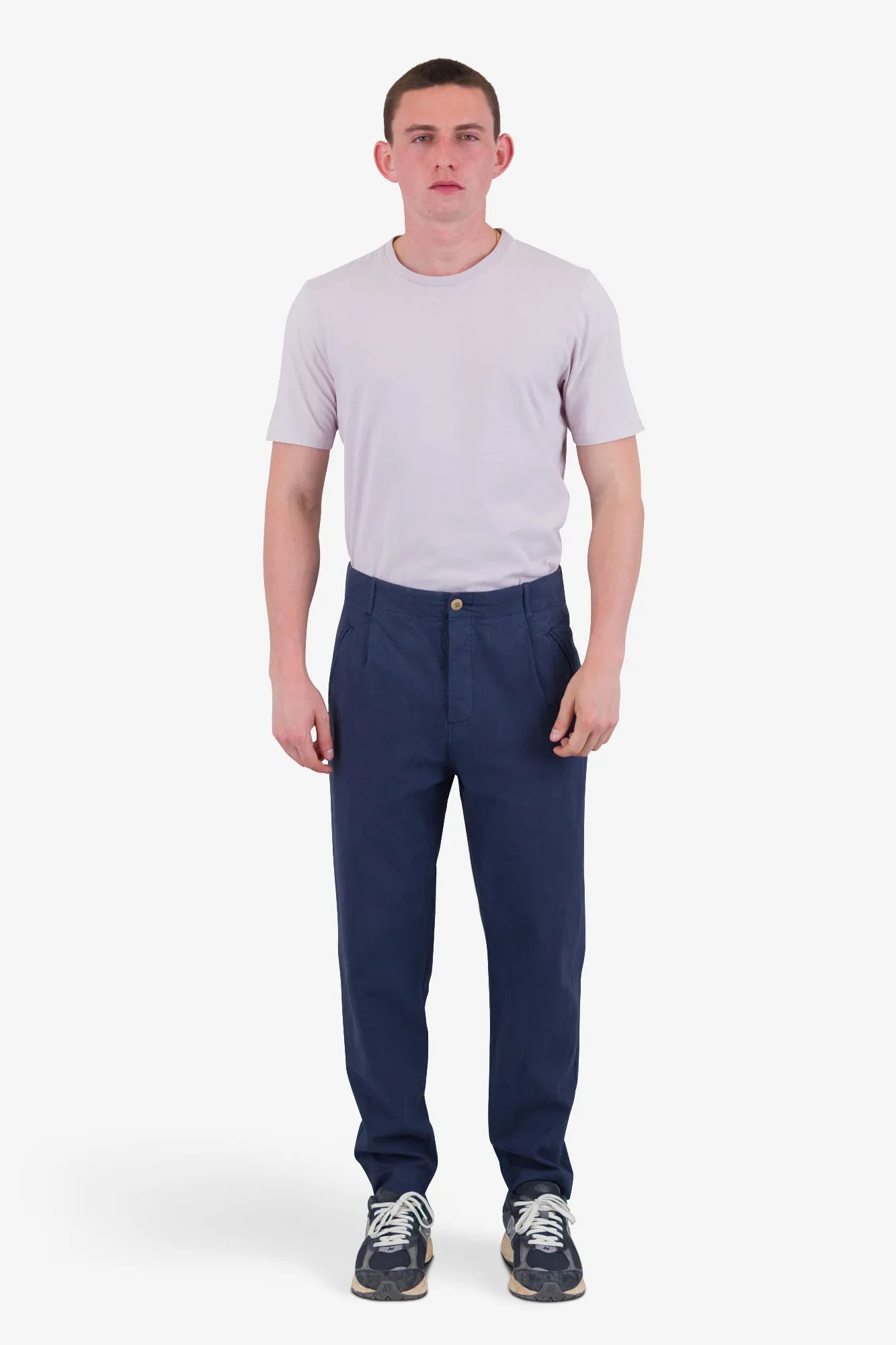Assembly Pant - Soft Navy Cotton Linen sold by Folk product image thumbnail 2