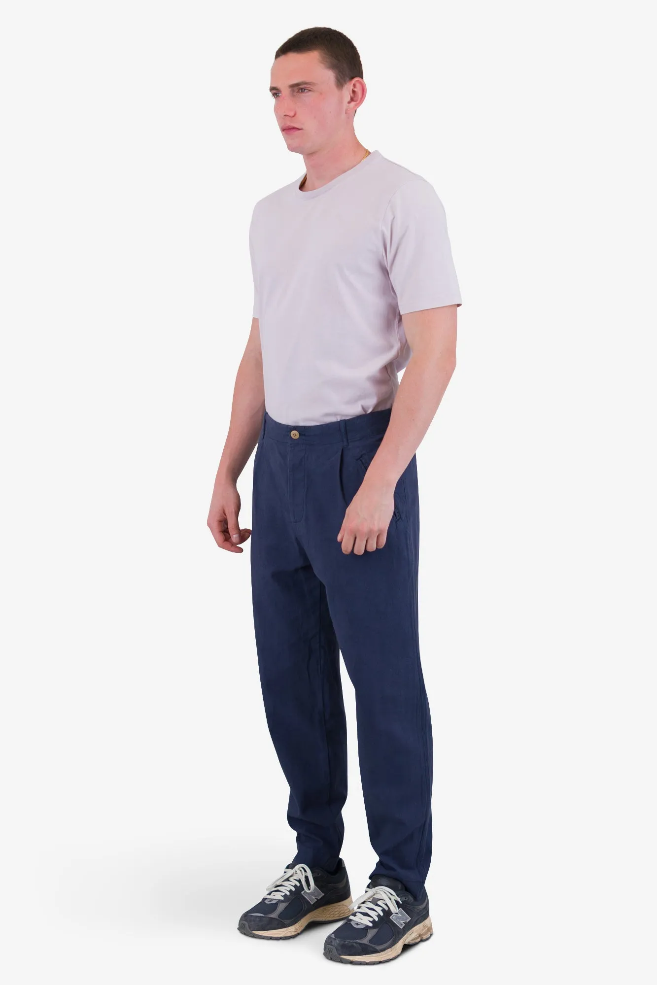 Assembly Pant - Soft Navy Cotton Linen sold by Folk product image thumbnail 3