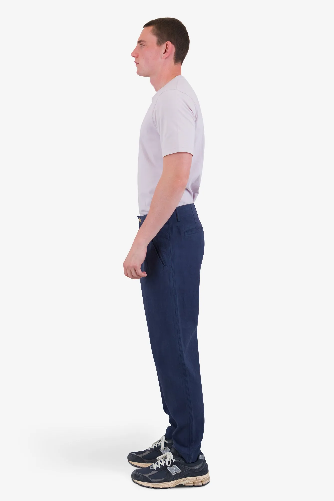 Assembly Pant - Soft Navy Cotton Linen sold by Folk product image thumbnail 4