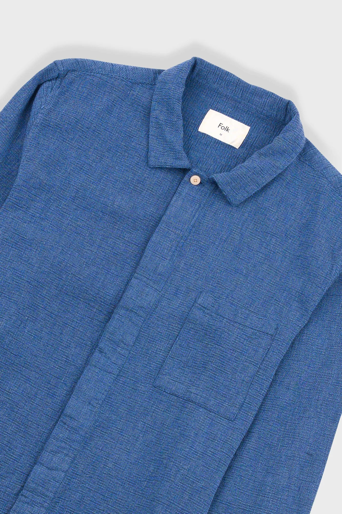 Patch Shirt - Indigo Basketweave sold by Folk product image thumbnail 5