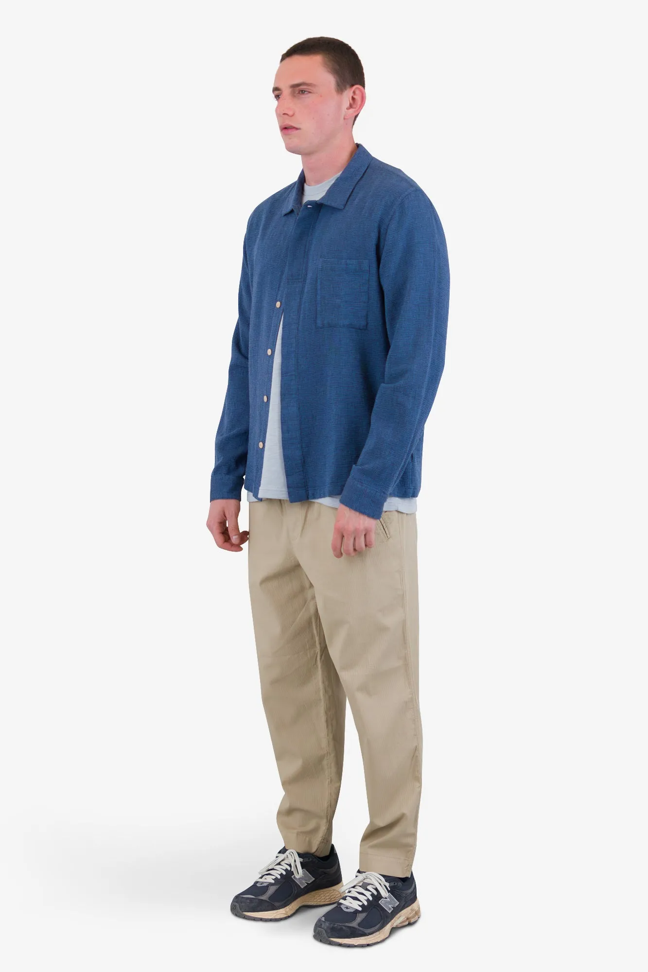 Patch Shirt - Indigo Basketweave sold by Folk product image thumbnail 3