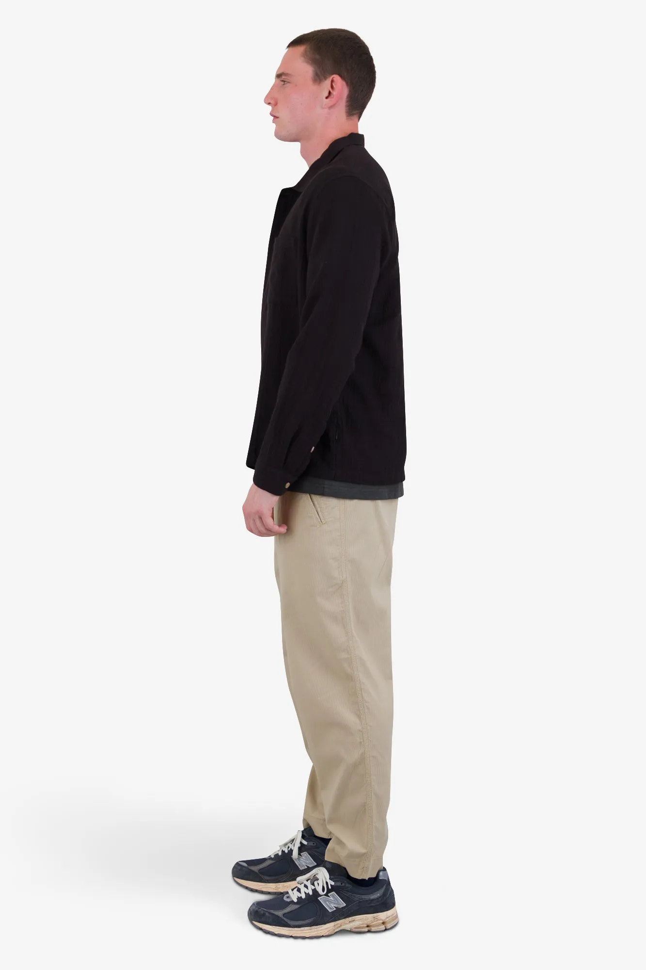 Patch Shirt - Soft Black Open Weave Check sold by Folk product image thumbnail 4