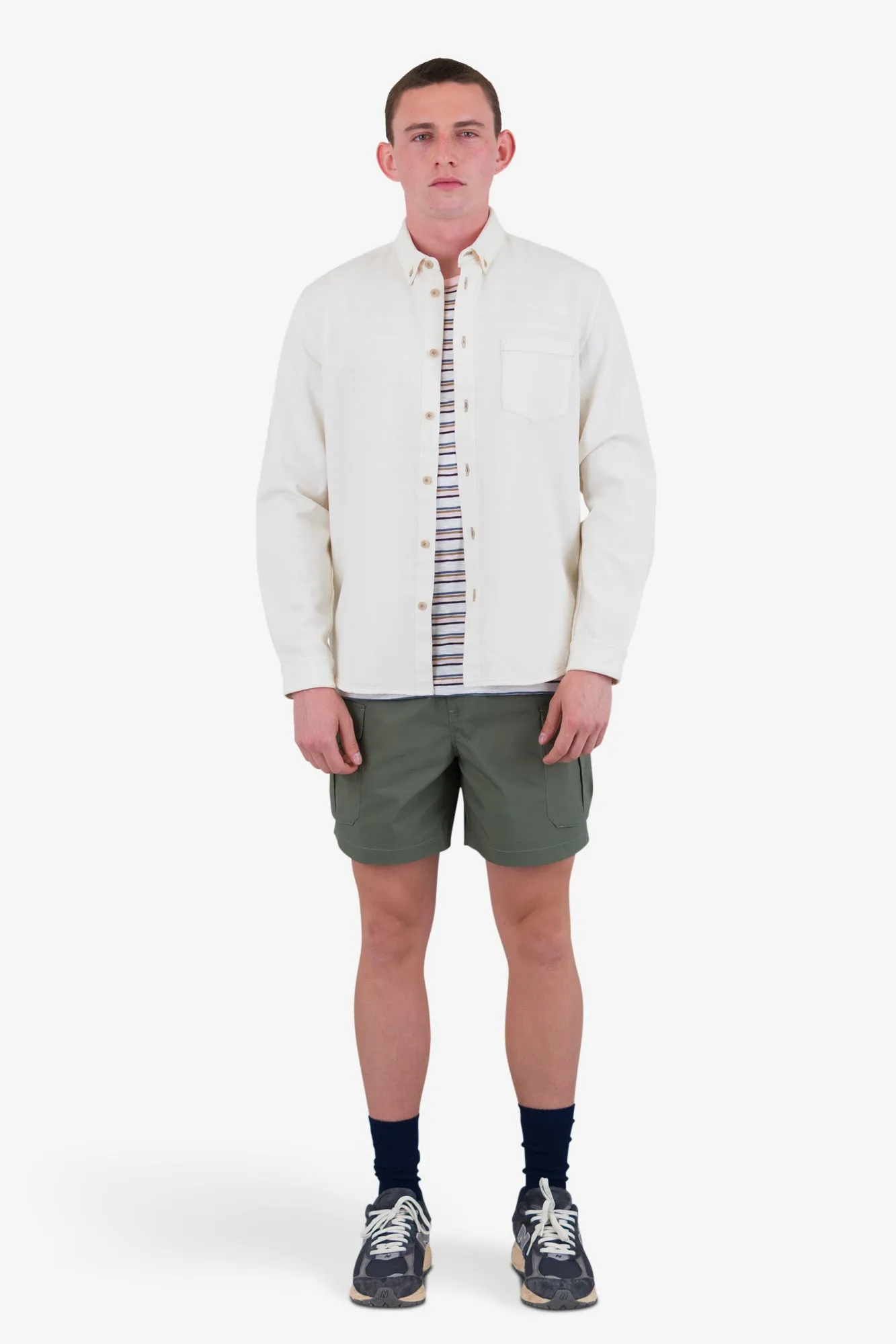 Relaxed Fit Shirt - White Denim sold by Folk product image thumbnail 2