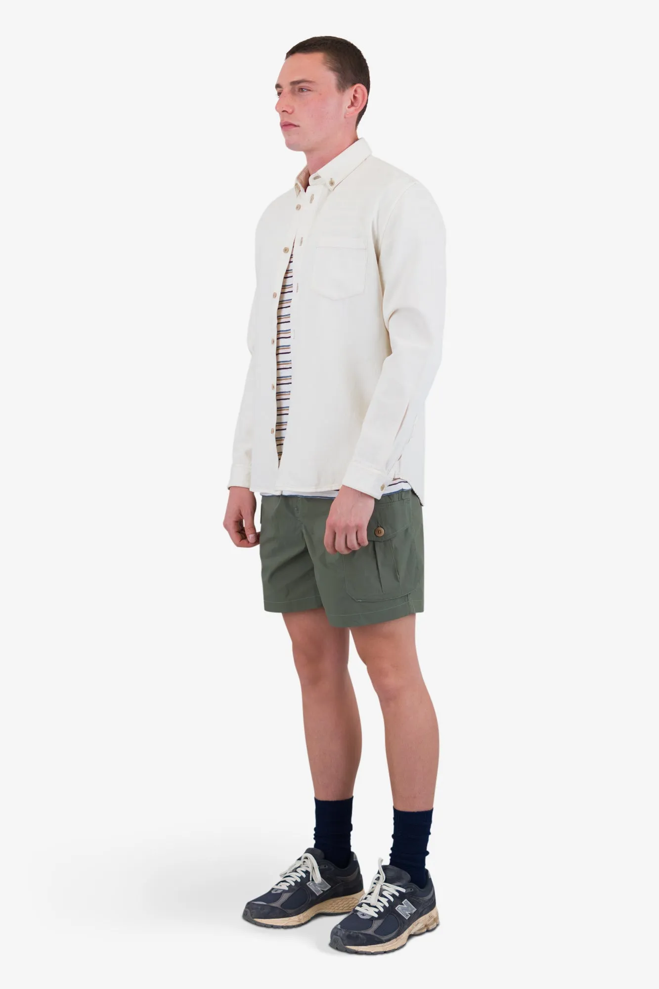 Relaxed Fit Shirt - White Denim sold by Folk product image thumbnail 3