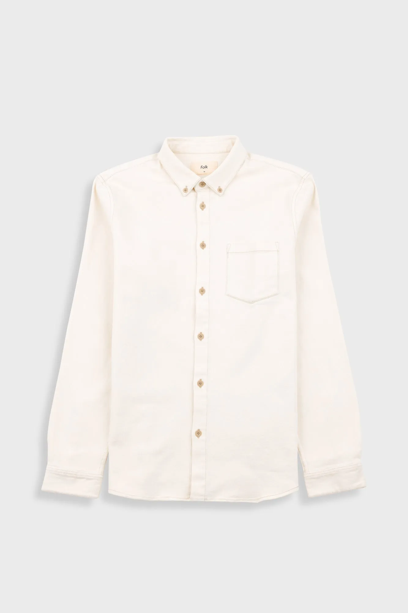Relaxed Fit Shirt - White Denim sold by Folk