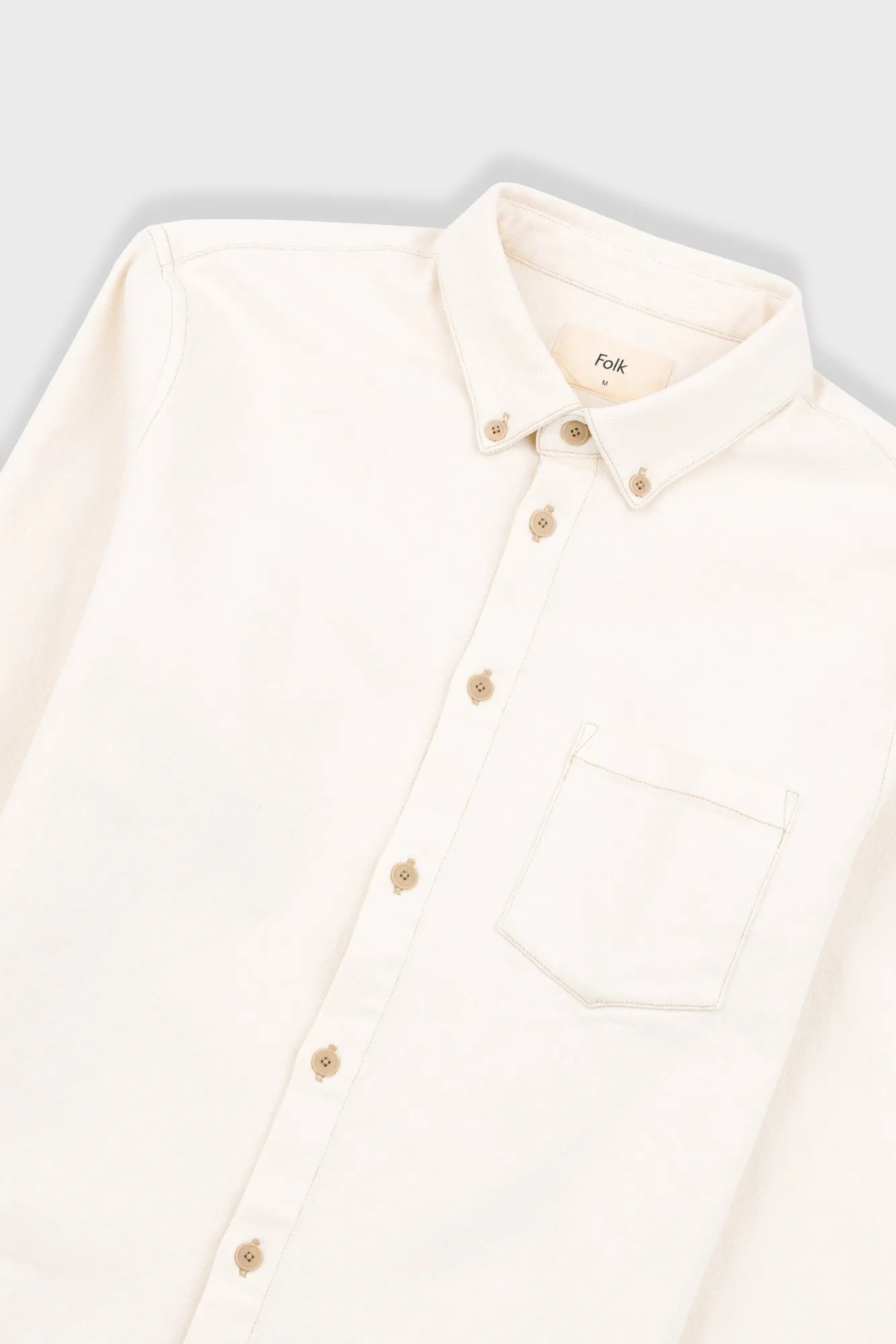 Relaxed Fit Shirt - White Denim sold by Folk product image thumbnail 5
