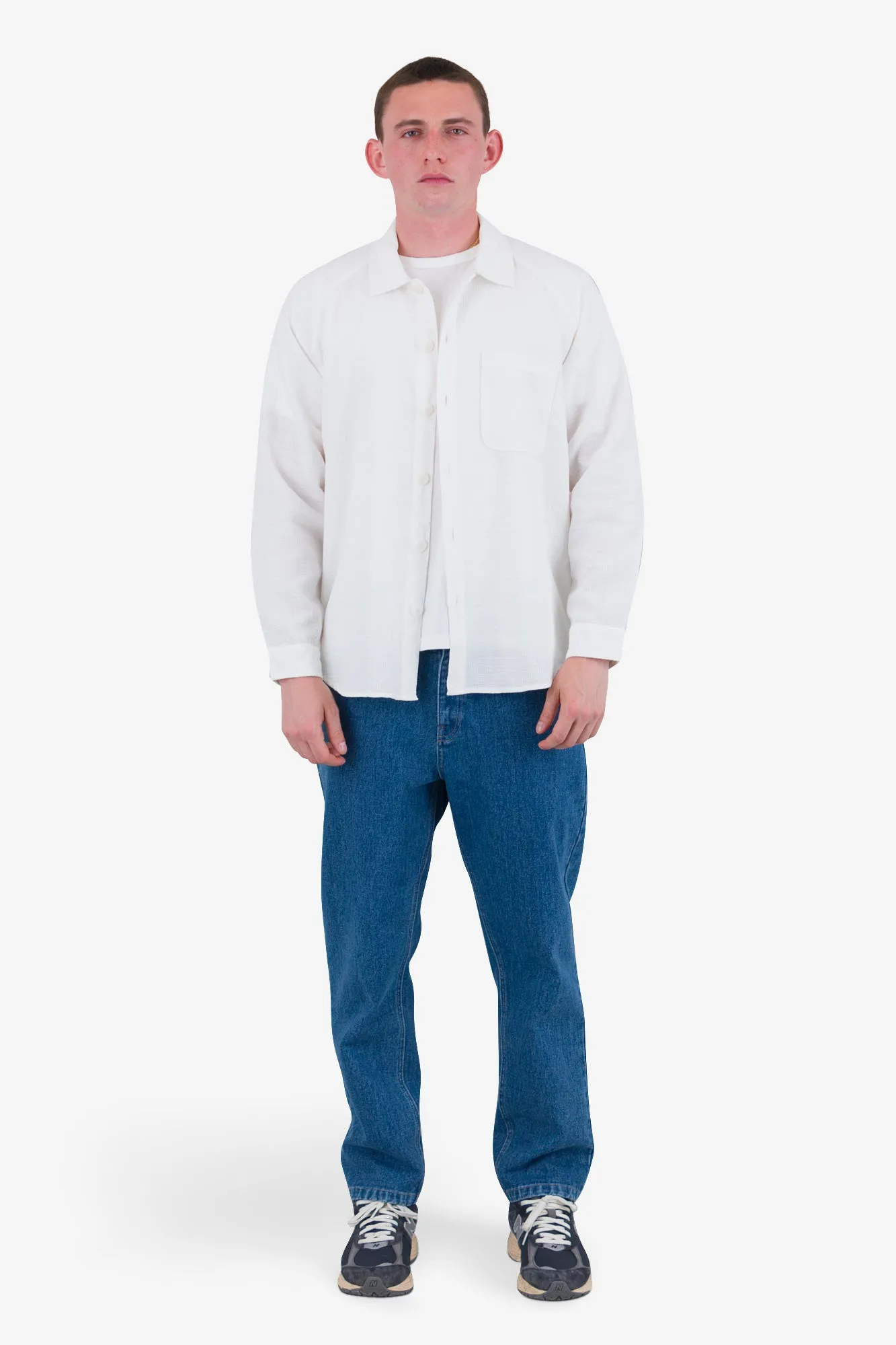 Raglan Shirt - White Dropstitch Waffle sold by Folk product image thumbnail 2