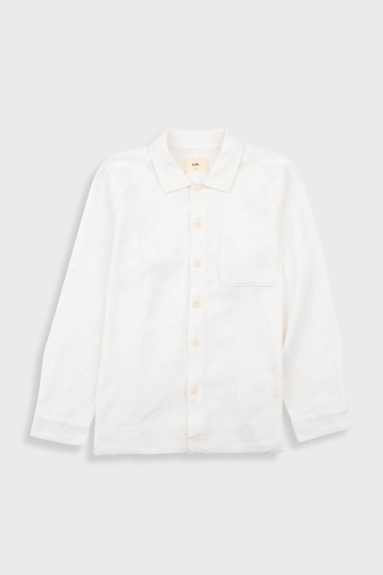 Raglan Shirt - White Dropstitch Waffle sold by Folk