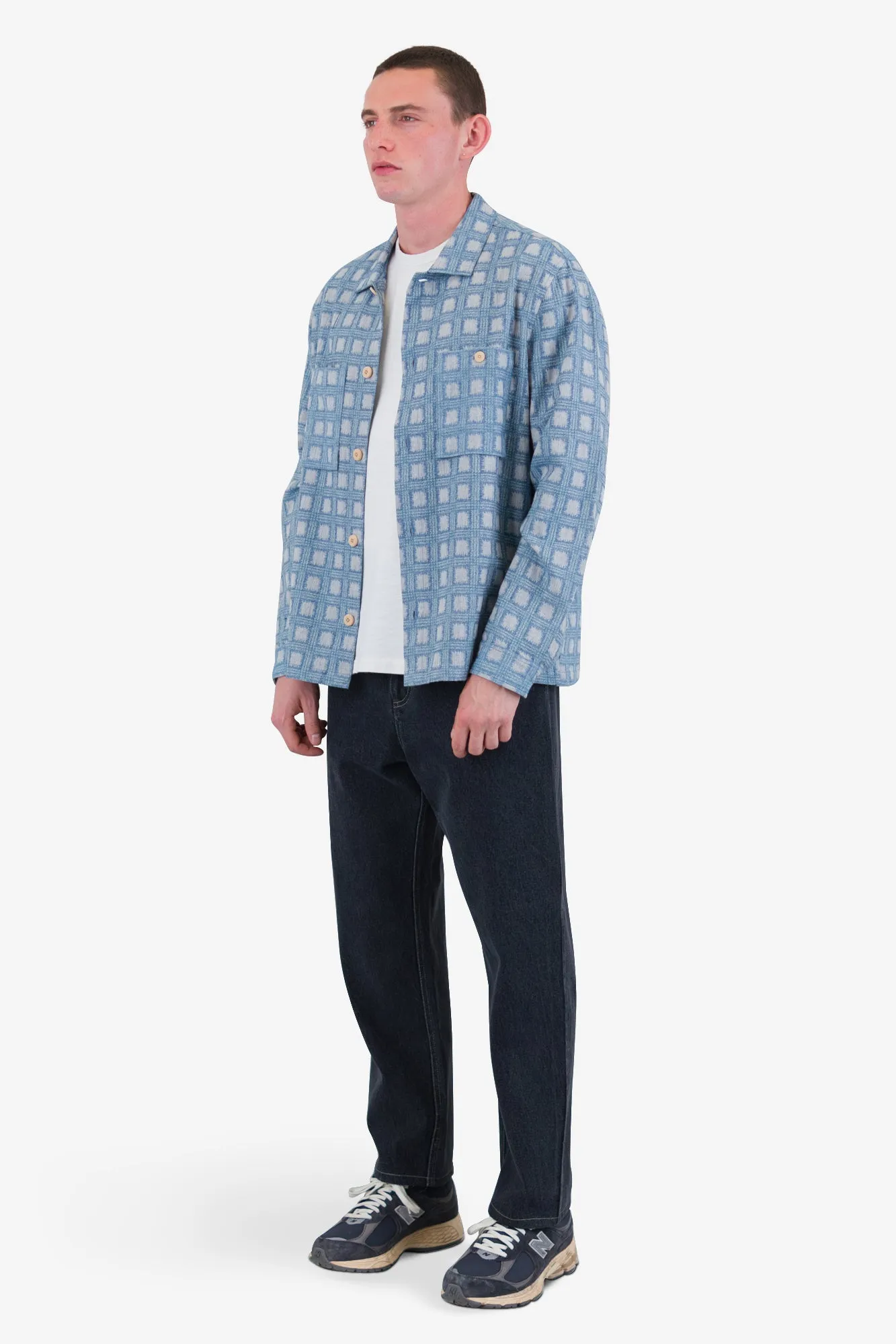Patch Overshirt - Blue Tile Tapestry sold by Folk product image thumbnail 3