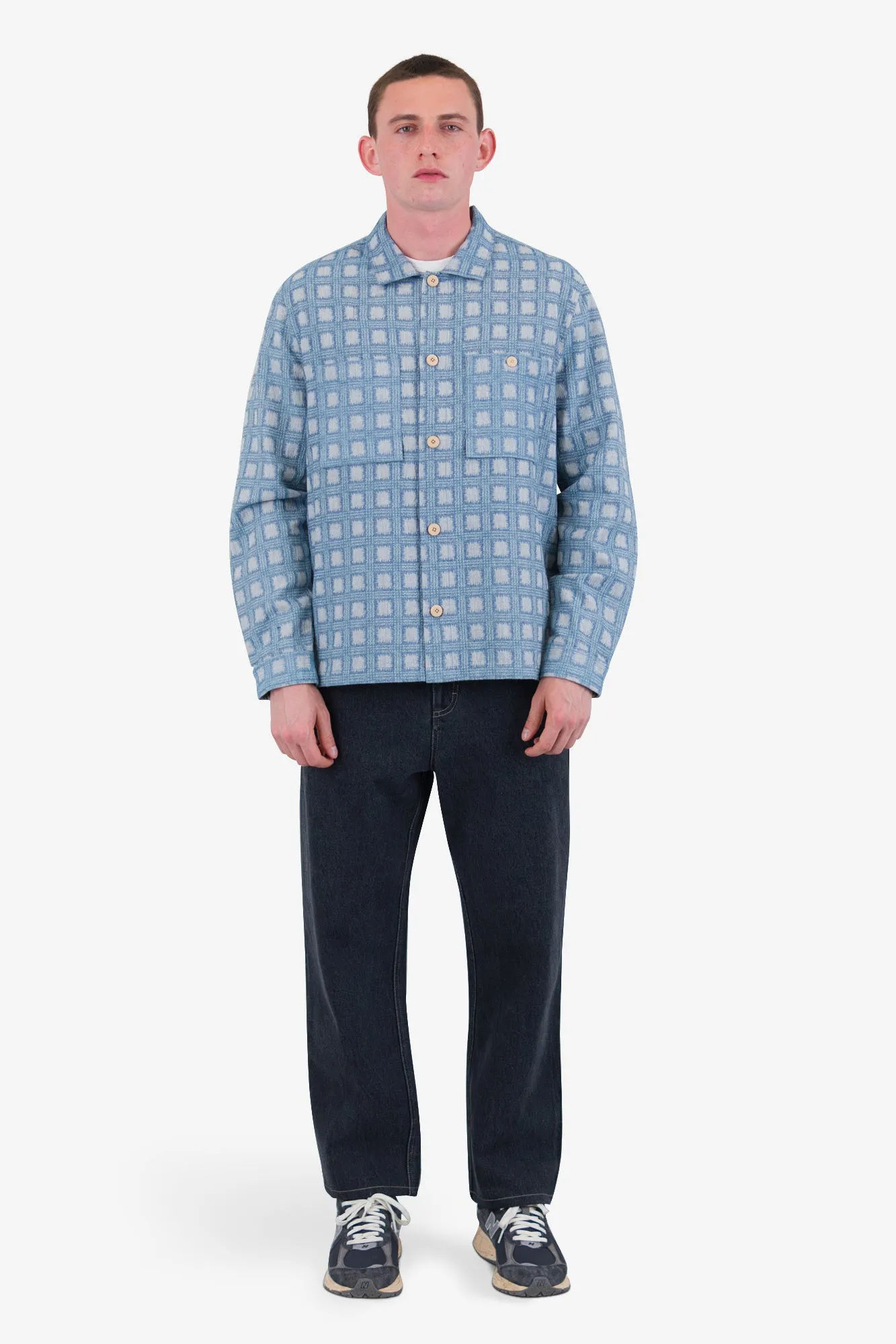 Patch Overshirt - Blue Tile Tapestry sold by Folk product image thumbnail 2