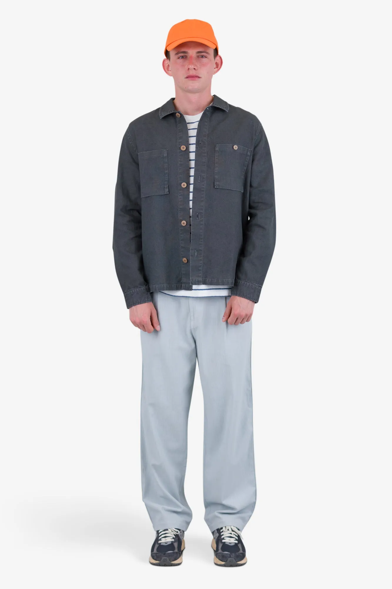 Patch Overshirt - Charcoal Hemp Canvas sold by Folk product image thumbnail 2