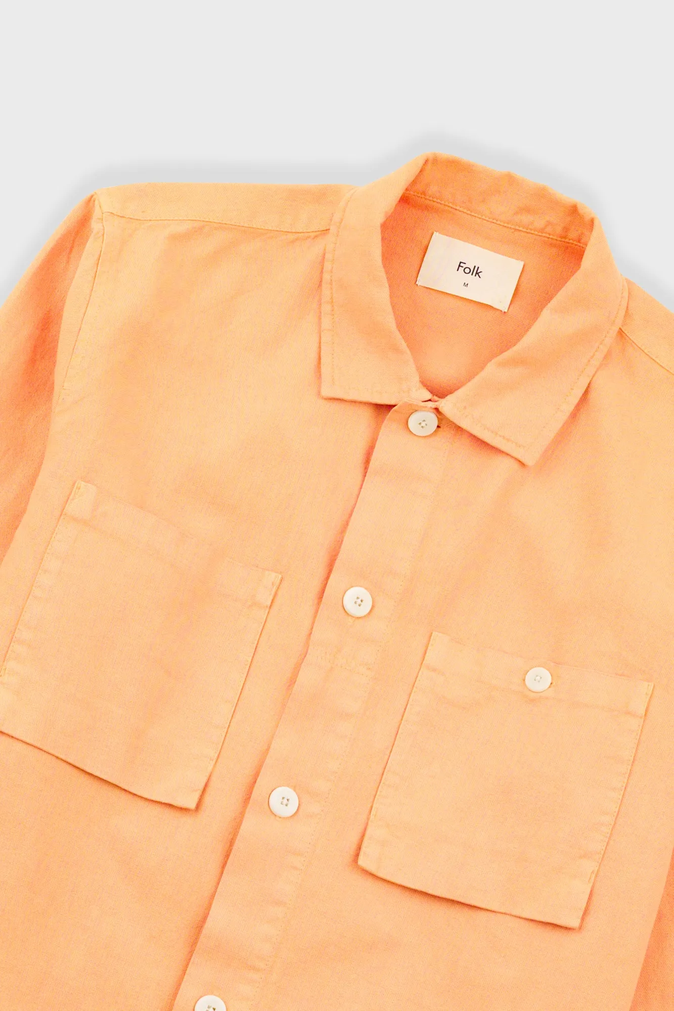 Patch Overshirt - Faded Orange Hemp Canvas sold by Folk product image thumbnail 5