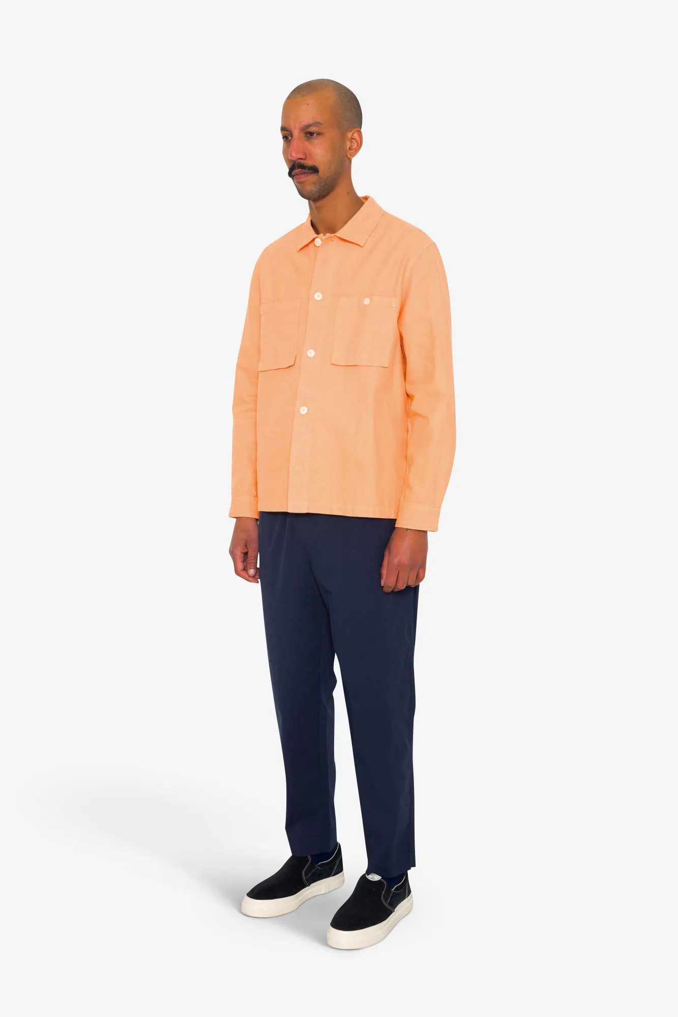 Patch Overshirt - Faded Orange Hemp Canvas sold by Folk product image thumbnail 3