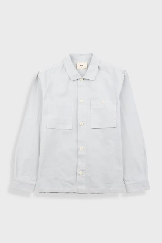 Patch Overshirt - Mineral Blue Hemp Canvas sold by Folk