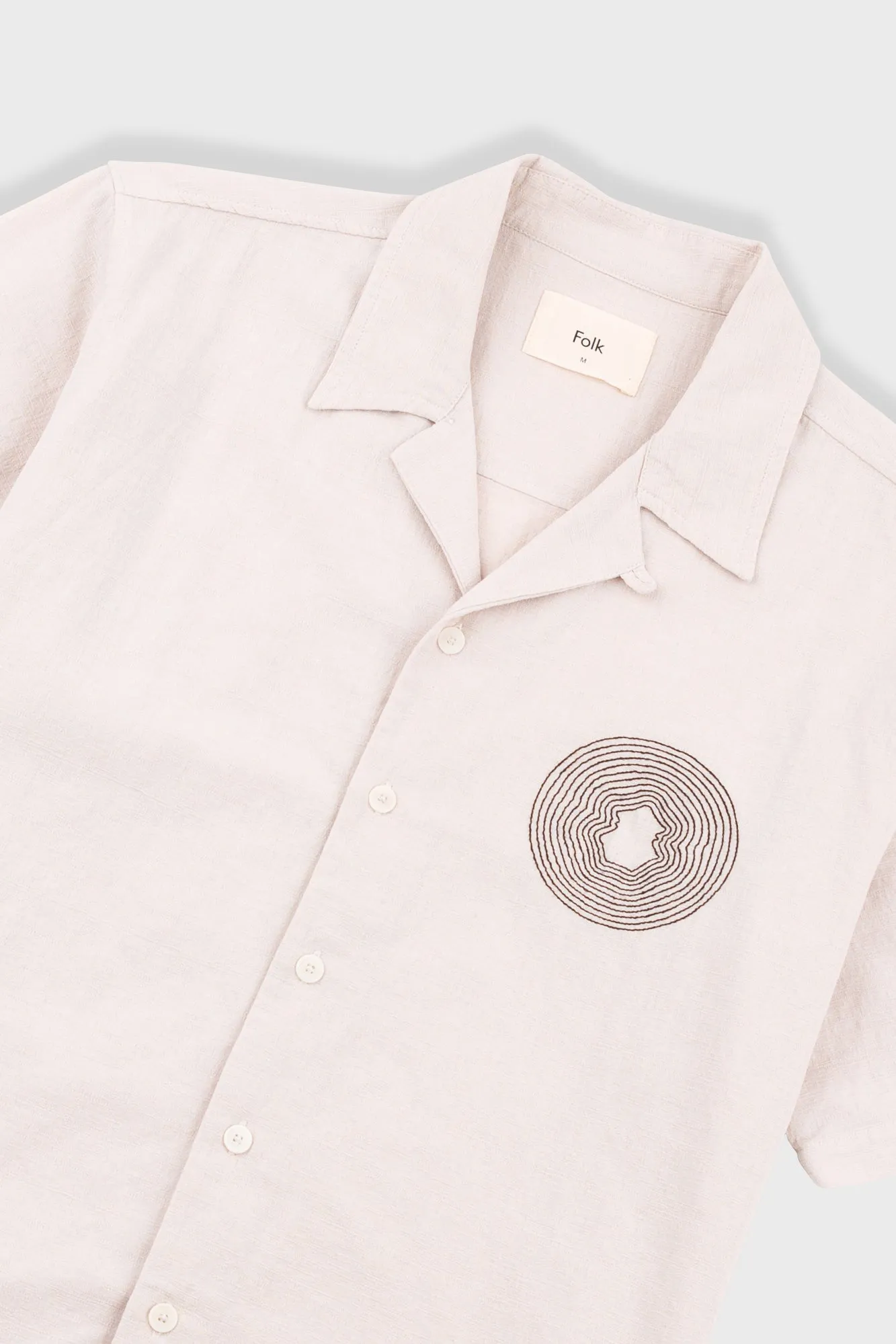 Relaxed Soft Collar Shirt - Light Stone sold by Folk product image thumbnail 5