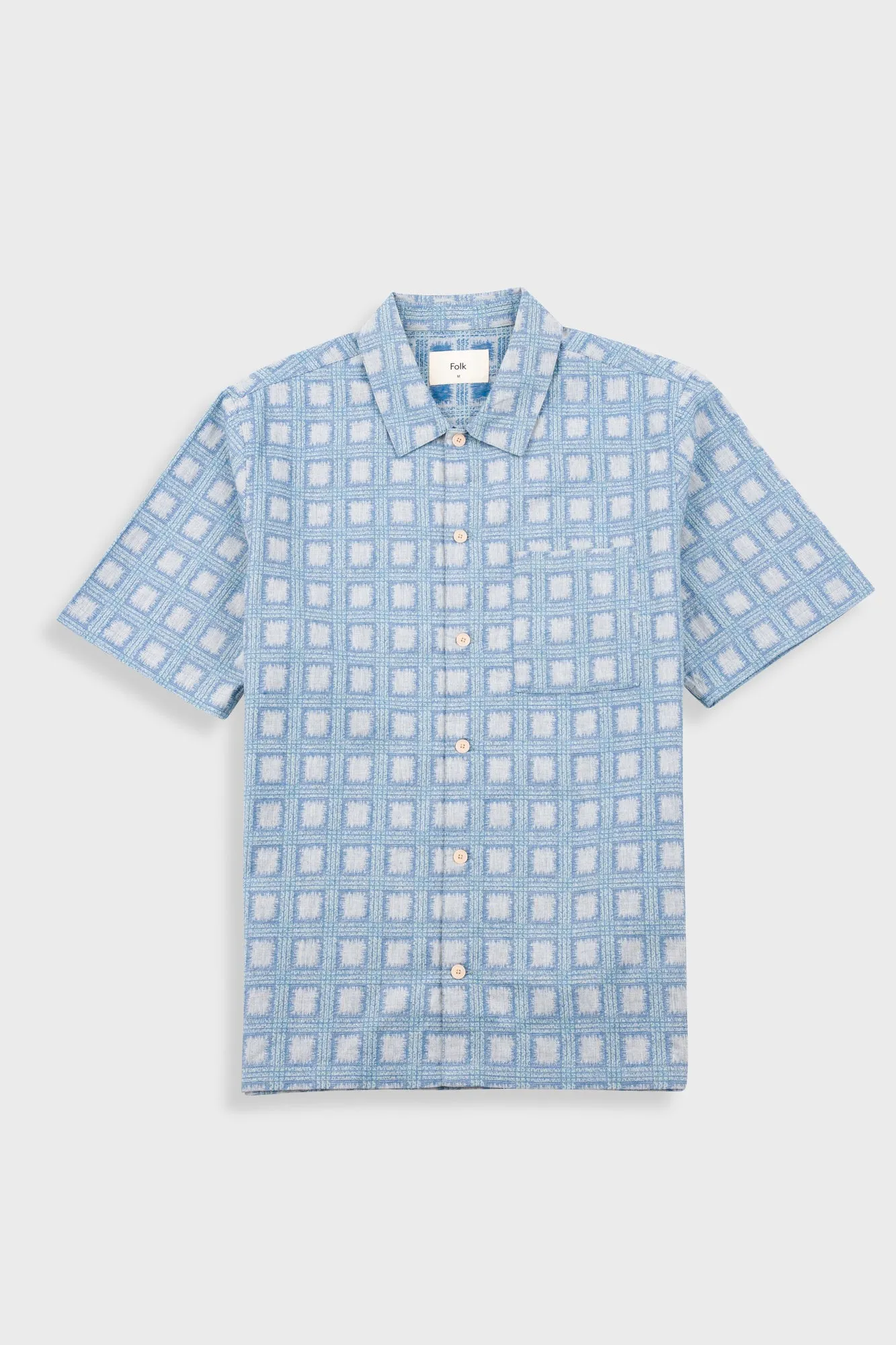 Gabe Shirt - Blue Tile Tapestry sold by Folk