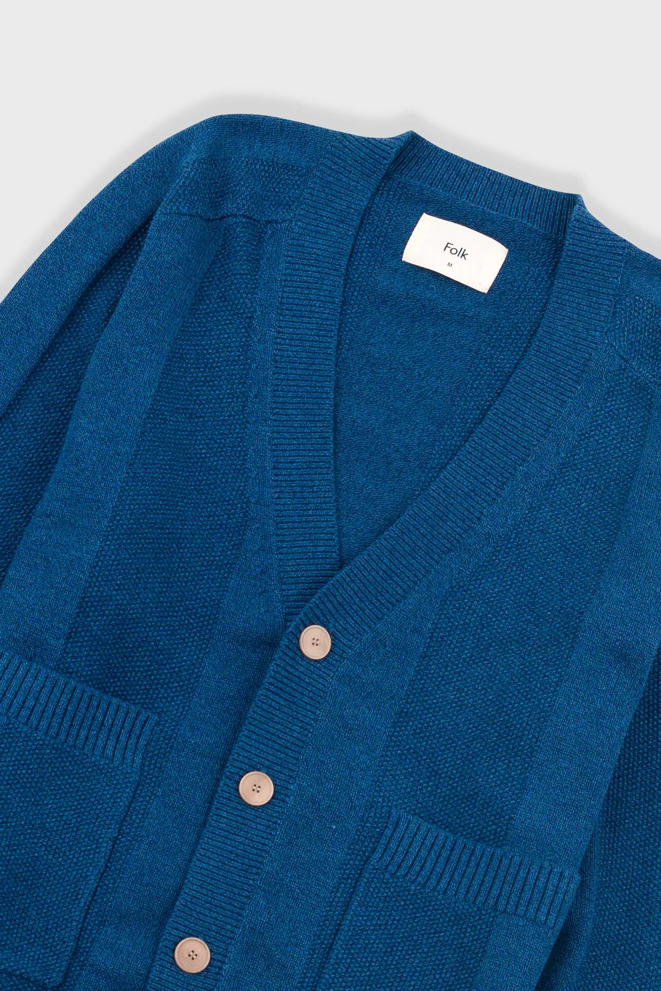 Saddle Cardigan - Navy Mix sold by Folk product image thumbnail 5