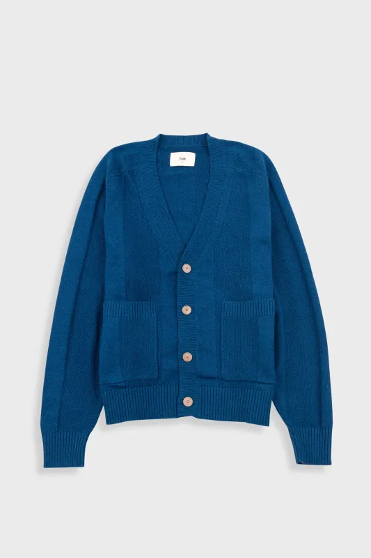 Saddle Cardigan - Navy Mix sold by Folk