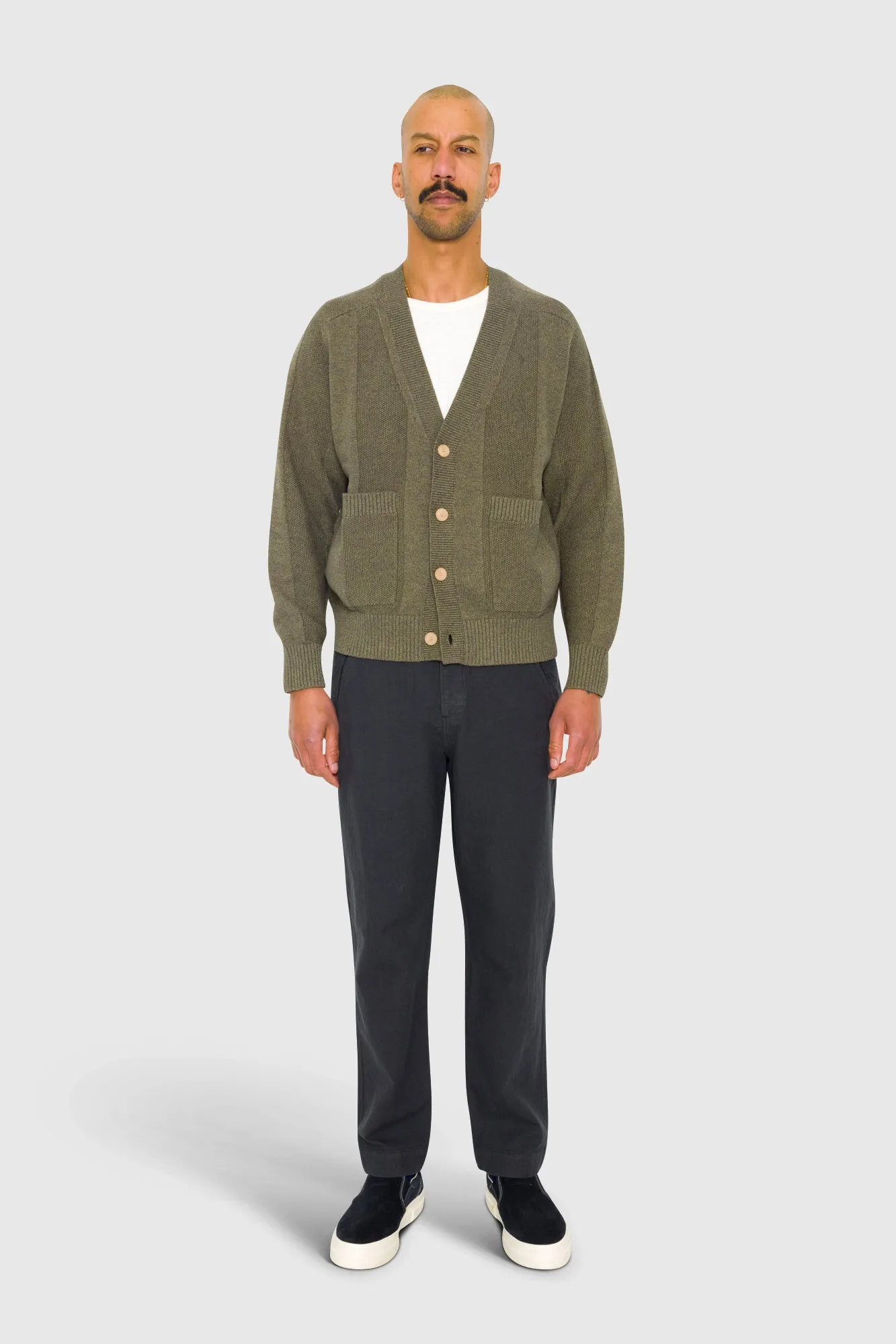 Saddle Cardigan - Sage Mix sold by Folk product image thumbnail 2