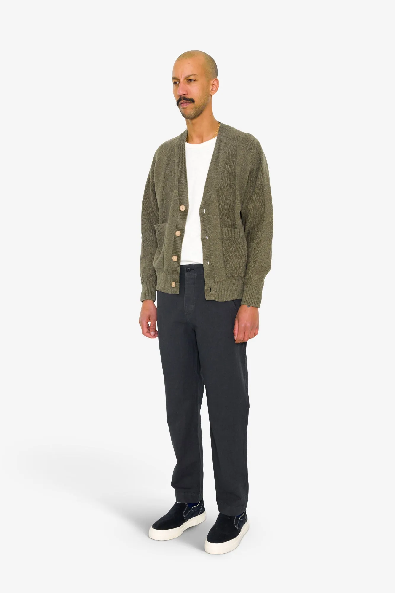 Saddle Cardigan - Sage Mix sold by Folk product image thumbnail 3