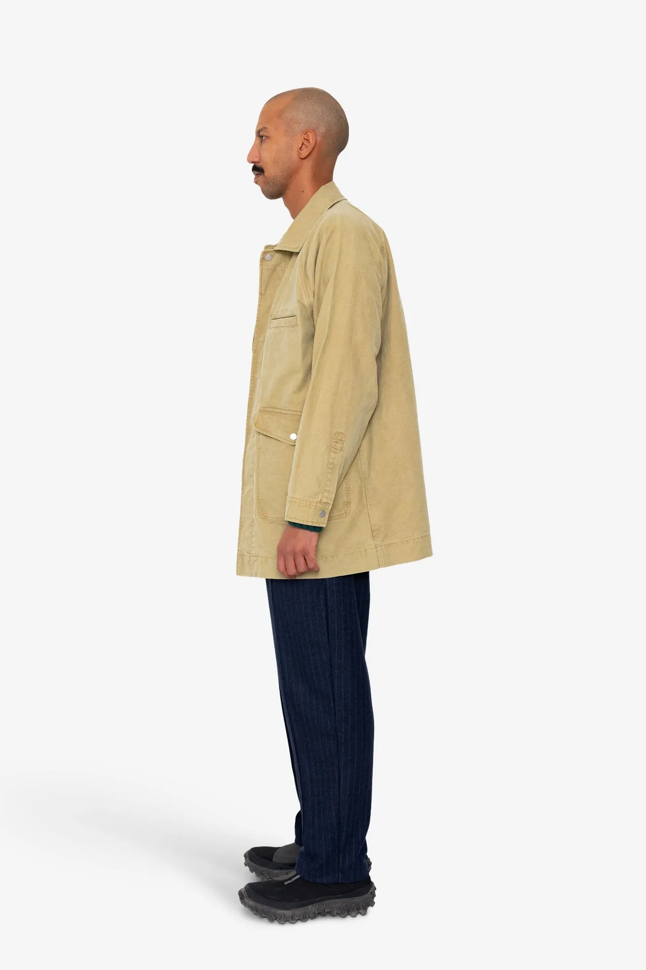 Detachable Liner Car Coat - Fossil Slub sold by Folk product image thumbnail 5