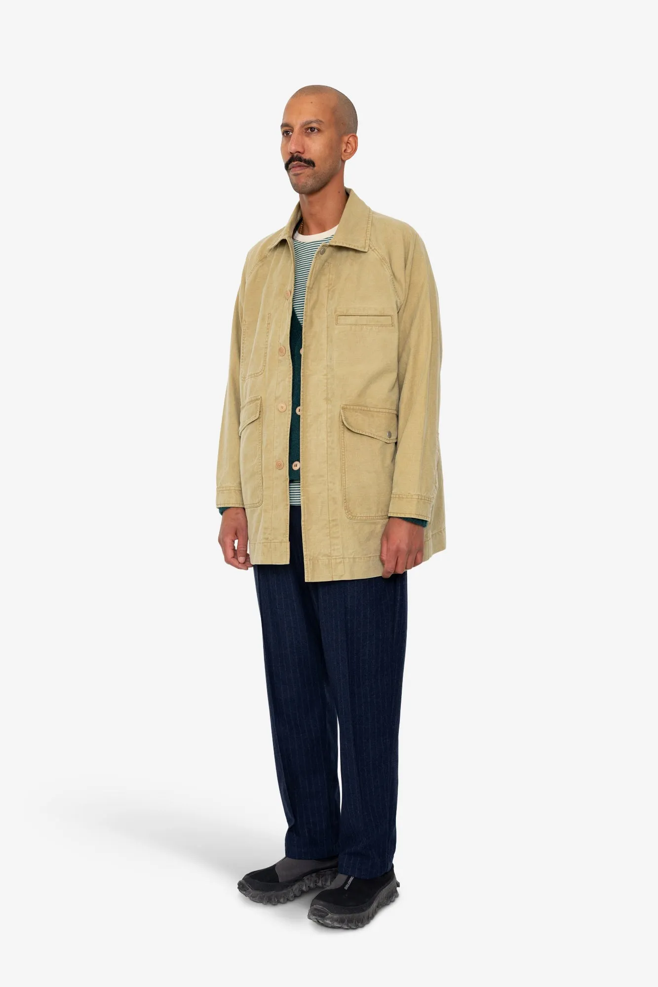 Detachable Liner Car Coat - Fossil Slub sold by Folk product image thumbnail 4