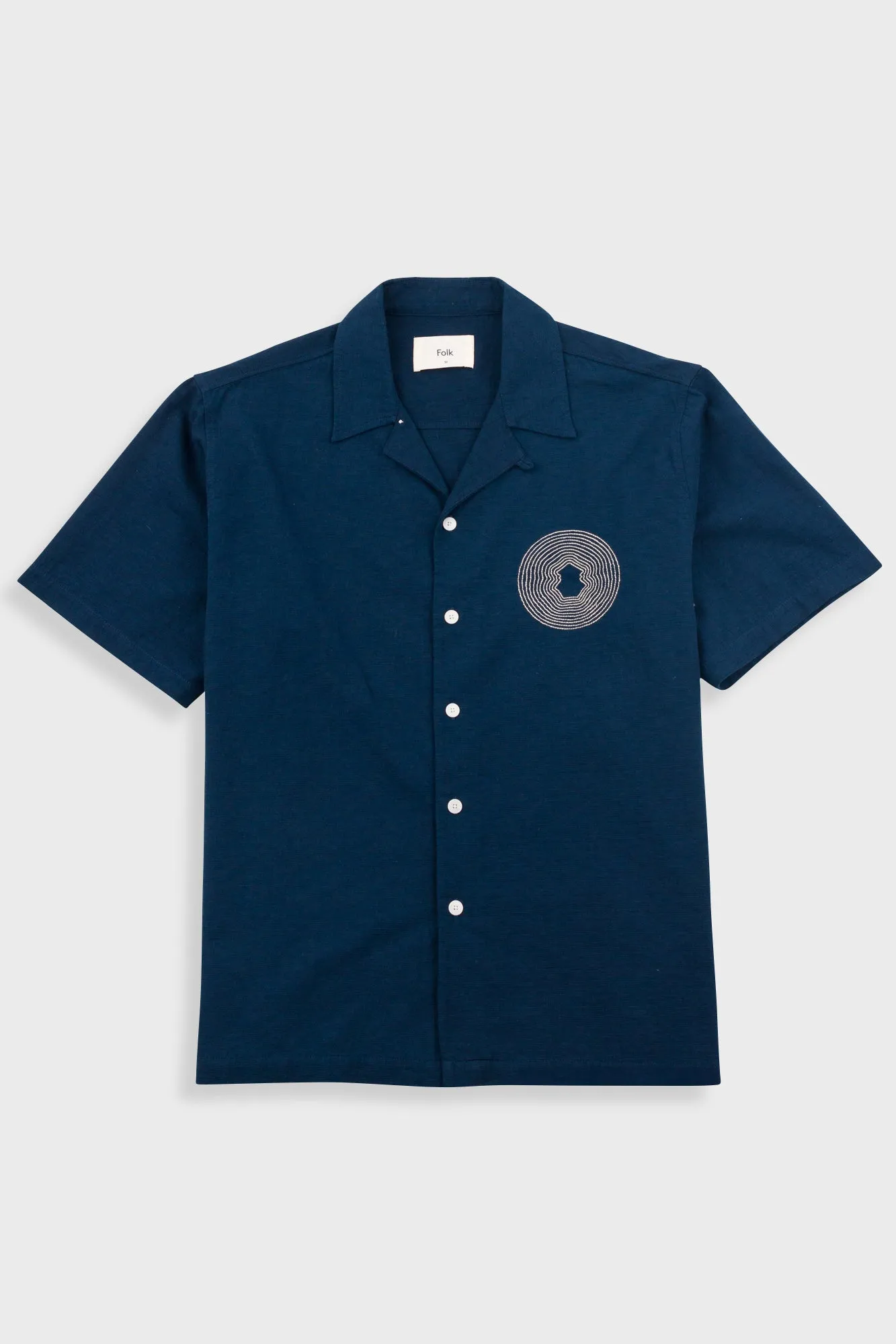 Relaxed Soft Collar Shirt - Navy sold by Folk
