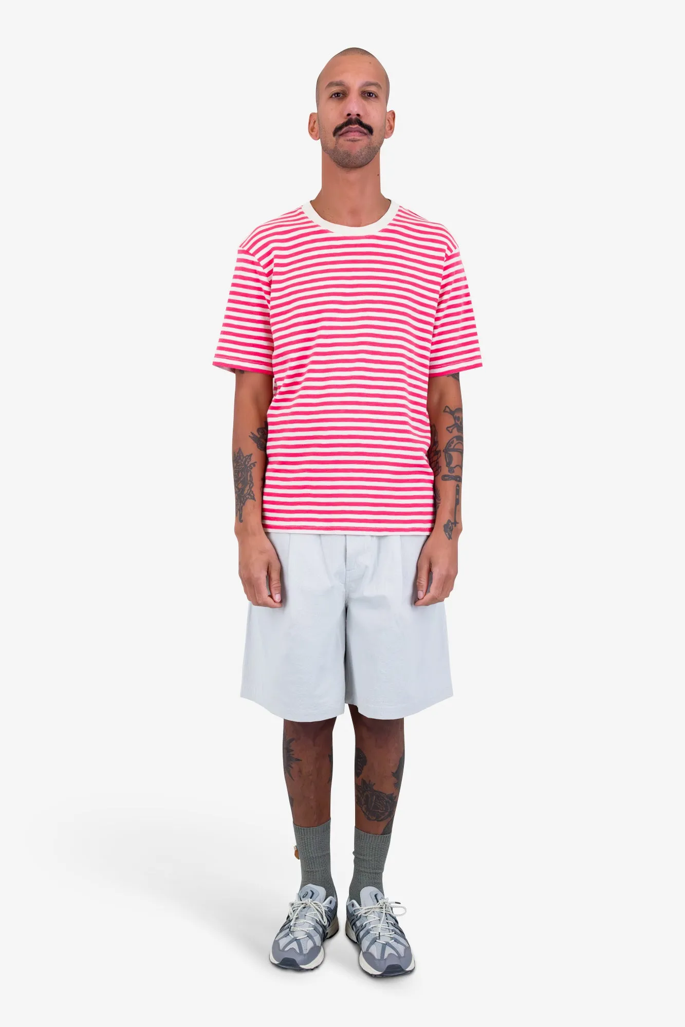 Classic Striped T-Shirt - Raspberry Stripe sold by Folk product image thumbnail 2