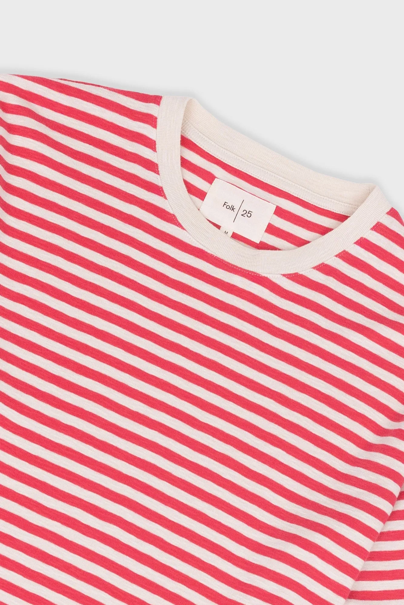 Classic Striped T-Shirt - Raspberry Stripe sold by Folk product image thumbnail 5